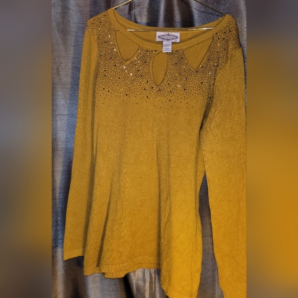 Oliver by Escio sparkly mustard sweater